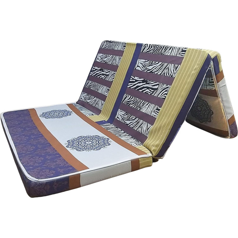 Deep Sleep Every Night Folding Foam Mattress 180X120X7 cm, Multi Color