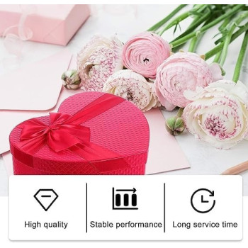 DEEP SLEEP EVERY NIGHT Gift Box Wedding Heart Gift Boxes Ribbon Treat Box Paper Presentation Box Engagement Wedding Birthday Packaging Box Gift Wrap Boxes Gifts (Red)