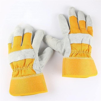DEEP SLEEP EVERY NIGHT Gloves, 2pcs Leather welding gloves, garden safety protection, sports, motorcycles, drivers, clothing