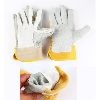 DEEP SLEEP EVERY NIGHT Gloves, 2pcs Leather welding gloves, garden safety protection, sports, motorcycles, drivers, clothing