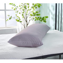 Deep Sleep Hotel Linen Long Body Pillow 1pc, Fabric: 100% Polyester 85 GSM Microfiber 1 cm Stripe Super Soft, Size 45 x 120cm (Light Grey, 45 x 120 cm)