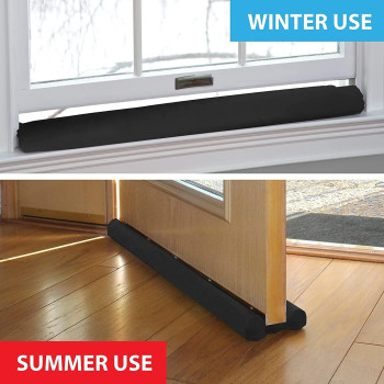 DEEP SLEEP EVERY NIGHT In-House Door Draft Stopper, 30'' to 38'' Under Door Draft Blocker Window Breeze Blocker, Noise Sound Light Smell Blocker, Grey, DOOR GUARD-Gr, 37inch