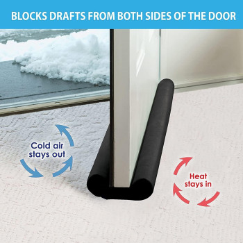 DEEP SLEEP EVERY NIGHT In-House Door Draft Stopper, 30'' to 38'' Under Door Draft Blocker Window Breeze Blocker, Noise Sound Light Smell Blocker, Grey, DOOR GUARD-Gr, 37inch