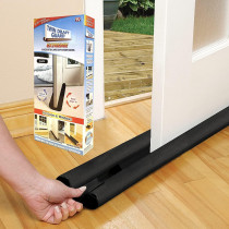 DEEP SLEEP EVERY NIGHT In-House Door Draft Stopper, 30'' to 38'' Under Door Draft Blocker Window Breeze Blocker, Noise Sound Light Smell Blocker, Grey, DOOR GUARD-Gr, 37inch