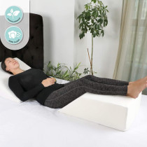 DEEP SLEEP EVERY NIGHT Leg Elevation Memory Foam with Removeable, Washable Cover - Elevated Pillows for Sleeping, Blood Circulation, Leg Swelling Relief (Large: 12)