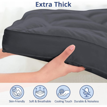 DEEP SLEEP EVERY NIGHT Mattress Topper Soft Comfort White 500gsm (Gray, Queen Size - W150 x L200 cm)