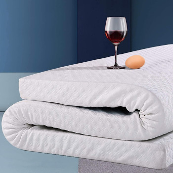 DEEP SLEEP EVERY NIGHT Memory Foam (Visco) Mattress Topper Height of 5 cm With Removable Knitted Fabric Cover (King - 180 x 200)
