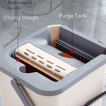 Deep Sleep Every Night Microfiber Flat Mop with Bucket, Cleaning Squeeze Hand Free Floor Mop, Reusable Mop Pads, Stainless Steel Handle, 360 Rotating Head Squeeze Flat Mop