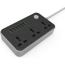 DEEP SLEEP EVERY NIGHT Power Strips Extension Cord 3 Outlets, Power Socket with 6 USB Ports Universal Charging Socket with 2M Bold Extension Cord