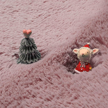 DEEP SLEEP EVERY NIGHT Round Fur Rug for Bedroom, Fluffy Circle Rugs for Kids Room, Furry Carpet for Teen Girls Room, Non-Slip Shaggy Circular Rug Plush Rug