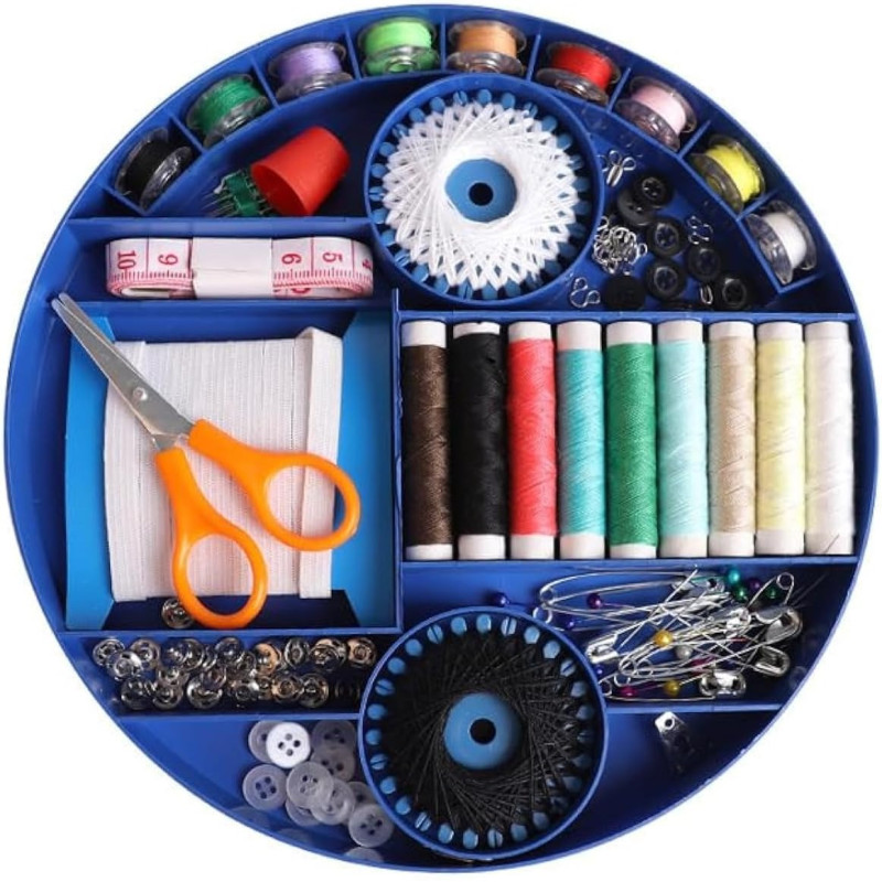 DEEP SLEEP EVERY NIGHT Sewing Kit, 30 pcs Portable Sewing Accessories Kits with Sewing Thread Needles Scissors Pins Body Measure Tape Buttons