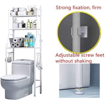 DEEP SLEEP EVERY NIGHT Toilet Storage Rack, 3-tier Bathroom Storage Shelf, Over The Bathroom Shelf Organizer Stand, High Capacity, Bathroom Space Saving Shelf