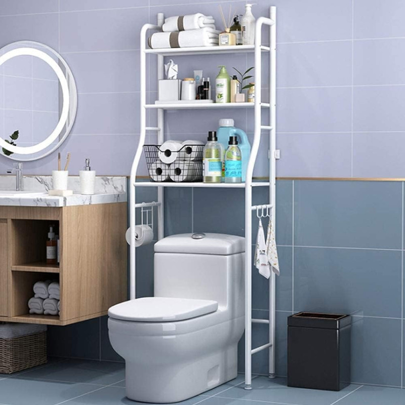 DEEP SLEEP EVERY NIGHT Toilet Storage Rack, 3-tier Bathroom Storage Shelf, Over The Bathroom Shelf Organizer Stand, High Capacity, Bathroom Space Saving Shelf