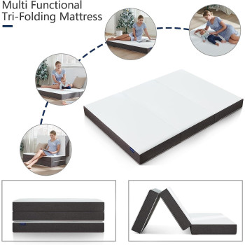 Deep Sleep Folding Mattress, Tri Folding Foam Mattress with Storage Cover, Size - W 90 x L 180 x L 14 cm