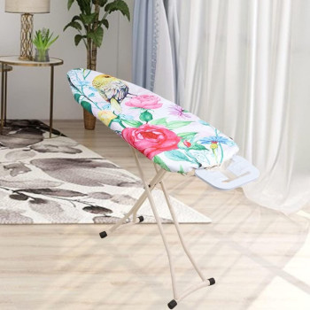 Deep Sleep Ironing Board With Steam Iron Rest, Heat Resistant, Contemporary Lightweight Iron Board With Adjustable Height And Lock System