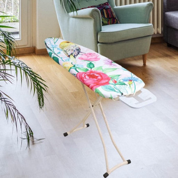 Deep Sleep Ironing Board With Steam Iron Rest, Heat Resistant, Contemporary Lightweight Iron Board With Adjustable Height And Lock System