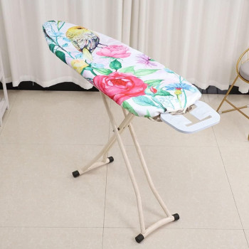 Deep Sleep Ironing Board With Steam Iron Rest, Heat Resistant, Contemporary Lightweight Iron Board With Adjustable Height And Lock System