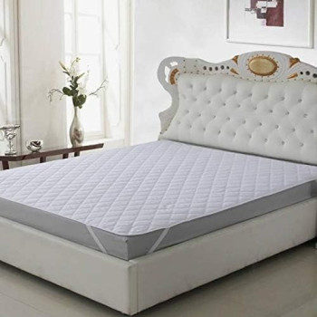 Deep Sleep King Size 180X190 CM, Satin,Space Pattern, White - Matress Protectors