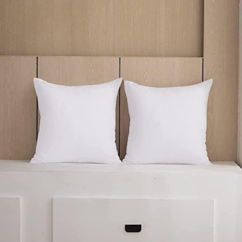Deep Sleep Luxury Cushion Filler, Decorative Pillow Inserts (Pack of 2, White) - Square Indoor Bed and Couch Pillows - Hollowfibre Cushion Fillers (Pack of 4, 45 x 45 cm)
