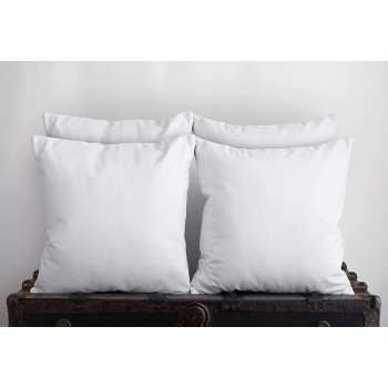 Deep Sleep Luxury Cushion Filler, Decorative Pillow Inserts (Pack of 2, White) - Square Indoor Bed and Couch Pillows - Hollowfibre Cushion Fillers (Pack of 4, 45 x 45 cm)