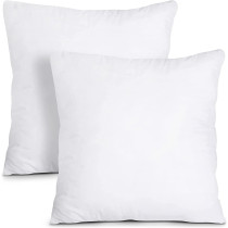Deep Sleep Luxury Cushion Filler, Decorative Pillow Inserts (Pack of 2, White) - Square Indoor Bed and Couch Pillows - Hollowfibre Cushion Fillers (single, 60 x 60 cm)