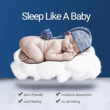 Deep Sleep Mattress Topper Soft Comfort White 500gsm (Dark Blue, King Size - W180 x L200 cm)