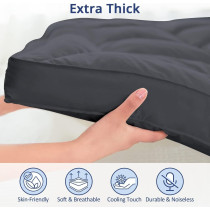 Deep Sleep Mattress Topper Soft Comfort White 500gsm (Gray, King Size - W180 x L200 cm)