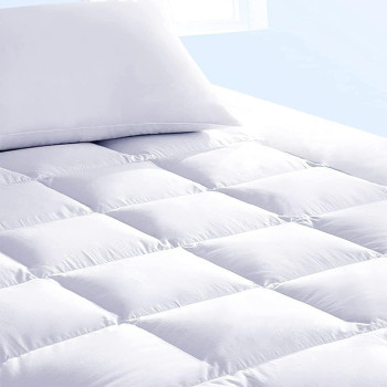 Deep Sleep Mattress Topper Soft Comfort White 500gsm (Super King Size - W 200 x L 200 cm)