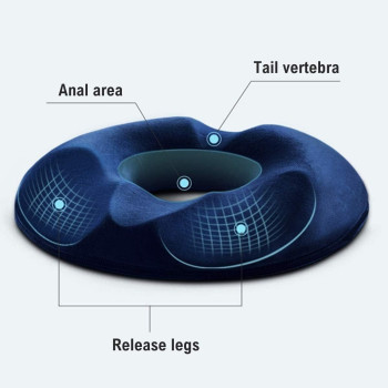 Deep Sleep Memory Foam Seat Cushion, Dark Blue