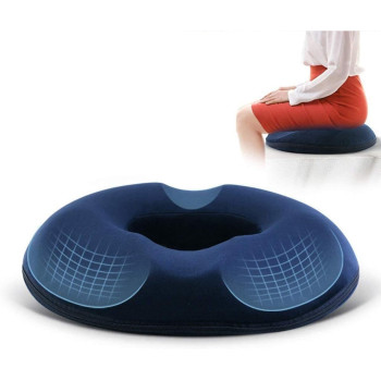 Deep Sleep Memory Foam Seat Cushion, Dark Blue