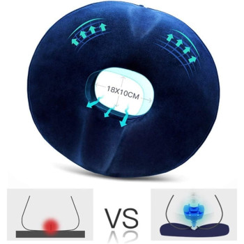 Deep Sleep Memory Foam Seat Cushion, Dark Blue