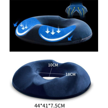 Deep Sleep Memory Foam Seat Cushion, Dark Blue