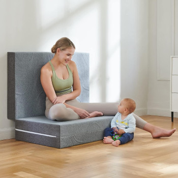 Deep Sleep Premium Tri Folding Mattress, 3 inch Full Folding Ortopedic Mattress with Washable Cover, Fodable Mattress for Camping, Guest, Yoga 180 x 75 x 7 cm