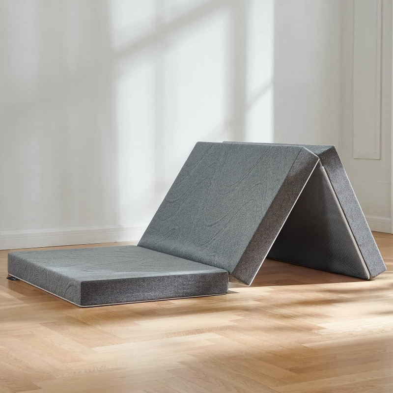 Deep Sleep Premium Tri Folding Mattress, 3 inch Full Folding Ortopedic Mattress with Washable Cover, Fodable Mattress for Camping, Guest, Yoga 180 x 75 x 7 cm