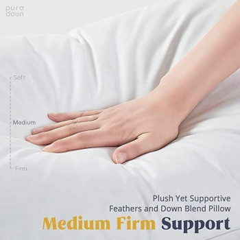 Deep Sleep Press Pillow - Size 48 Cm X 70 Cm Outer Cover: 100% Microfiber Filling: 100% Hollow Fiber Soft Feel Color White (Pack of 2)