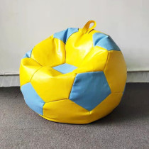 Deep Sleep Soccer Bean Bag, Leather Durable Double Stitched Material Sturdy Zippers, Ideal for Teenagers Pvc Leather Large Football Bean Bag DS-BBFB-03