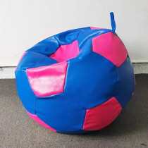 Deep Sleep Soccer Bean Bag, Leather Durable Double Stitched Material Sturdy Zippers, Ideal for Teenagers Pvc Leather Large Football Bean Bag DS-BBFB-03