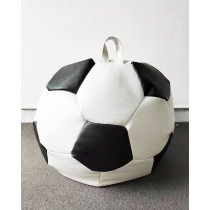 Deep Sleep Soccer Bean Bag, Leather Durable Double Stitched Material Sturdy Zippers, Ideal for Teenagers Pvc Leather Large Football Bean Bag DS-BBFB-01