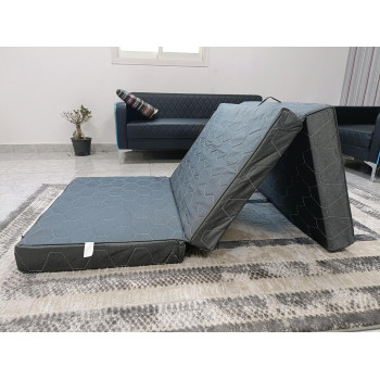 Deep Sleep Tri-Fold Foam Mattress, Foldable Bed Mattress with Washable Cover, Non-Slip Bottom Camping Floor Mattress Guest Bed for Camping, Dark Gray (180x90x10cm)