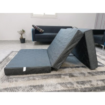 Deep Sleep Tri-Fold Foam Mattress, Foldable Bed Mattress with Washable Cover, Non-Slip Bottom Camping Floor Mattress Guest Bed for Camping, Dark Gray (180x90x10cm)