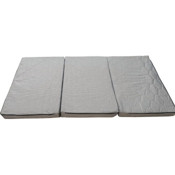 Deep Sleep Tri-Fold Foam Mattress, Foldable Bed Mattress with Washable Cover, Non-Slip Bottom Camping Floor Mattress Guest Bed for Camping, Light Gray (180x90x10cm)
