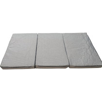 Deep Sleep Tri-Fold Foam Mattress, Foldable Bed Mattress with Washable Cover, Non-Slip Bottom Camping Floor Mattress Guest Bed for Camping, Light Gray (180x90x10cm)