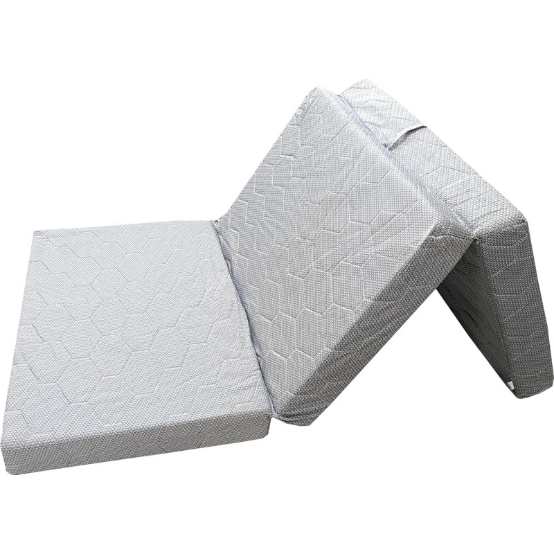 Deep Sleep Tri-Fold Foam Mattress, Foldable Bed Mattress with Washable Cover, Non-Slip Bottom Camping Floor Mattress Guest Bed for Camping, Light Gray (180x90x10cm)