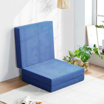 Deep Sleep Tri-Folding Foam Mattress, 4 Inch Single Size, Play Mat, Foldable Bed, Guest Beds, Portable Bed, XV-6R2Z-N5KV