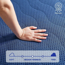 Deep Sleep Tri-Folding Foam Mattress, 4 Inch Single Size, Play Mat, Foldable Bed, Guest Beds, Portable Bed, XV-6R2Z-N5KV