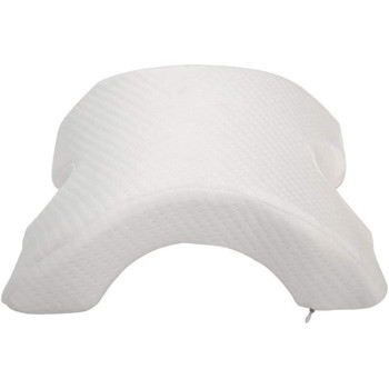 Deep Sleep Ushaped Curved Memory Foam Sleeping Neck Pillow, White