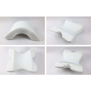 Deep Sleep Ushaped Curved Memory Foam Sleeping Neck Pillow, White