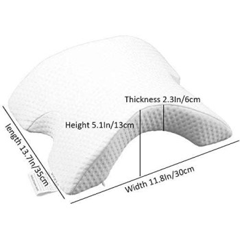 Deep Sleep Ushaped Curved Memory Foam Sleeping Neck Pillow, White