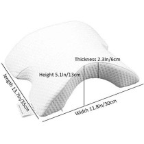 Deep Sleep Ushaped Curved Memory Foam Sleeping Neck Pillow, White