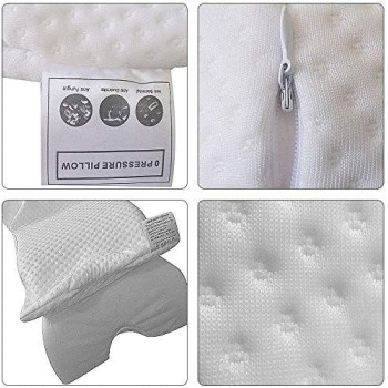 Deep Sleep Ushaped Curved Memory Foam Sleeping Neck Pillow, White